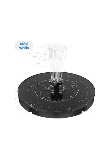 Güneş Enerjili Led'li Çeşme Pompası - 4 Farklı Püskürtme Başlığı İle Bahçe, Kuş Banyosu Ve Akvaryum İçin