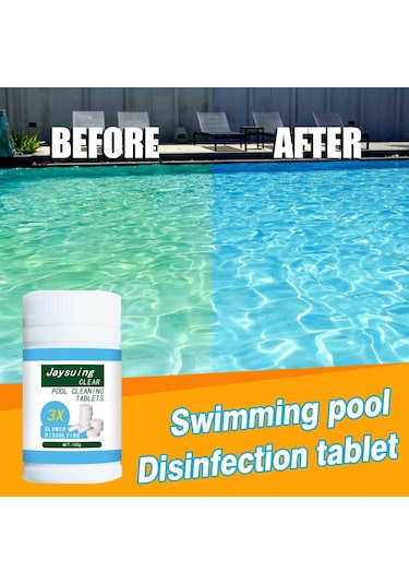 Aubyhe Havuz Temizleme Tabletleri 100g/şişe - Etkili Dezenfeksiyon, Virüs Ve Leke Kaldırma - Güvenli Ve Temiz Havuz Deneyimi