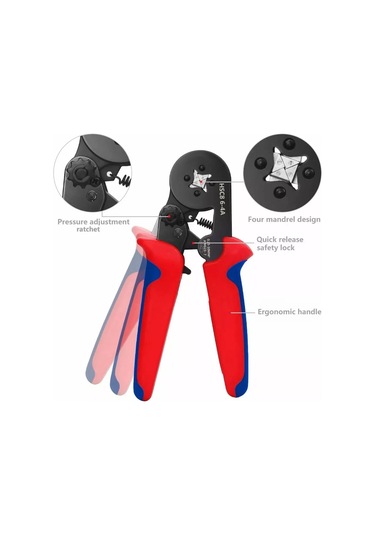 Symbee Hsc8-6-4a 0.25-10mm² Awg23-7 Otomatik Ayarlı Terminal Pres Aleti Seti, 1250 Adet Terminale Sahip, Ergonomik Kollü, Elektrik Çalışmaları İçin