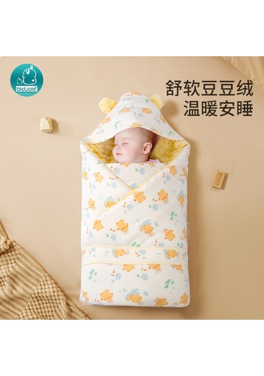 Bebek Bere Kadife Yorgan Pamuk Sonbahar Ve Kış Yenidoğan Bebek Wrap Pamuk Havlu Sarı