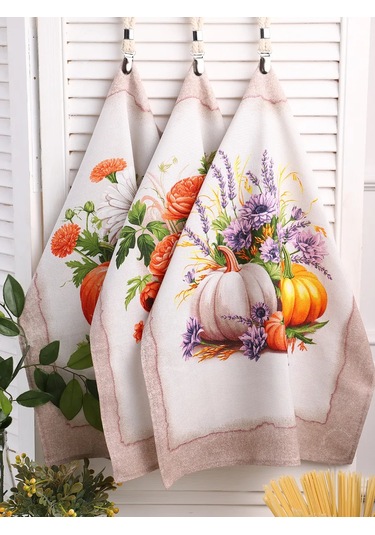 Kuz'kina Hatka 3 Parçalık Mutfak Havlusu Seti 339526808 Turuncu