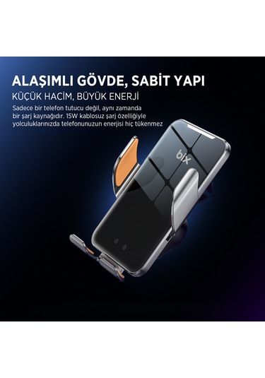 Bix Bxch9 15w Kablosuz Hızlı Şarj Destekli Araç Telefon Tutucu