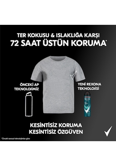 Rexona Men 72 Saat Ocean Deep Erkek Sprey Deodorant 3 x 150 ML