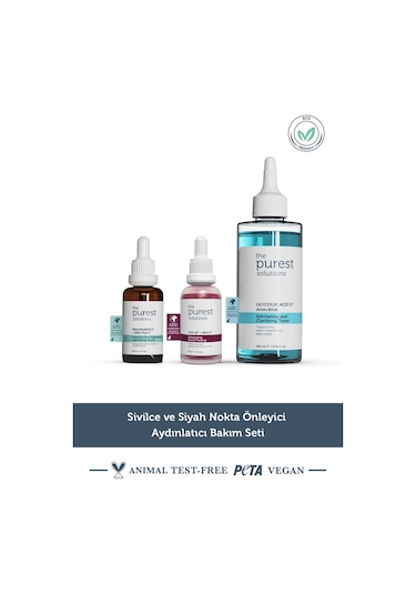 The Purest Solutions Düzensiz Ciltler İçin Aydınlatıcı Bakım Seti