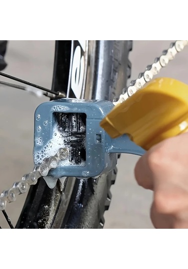 Elmpaly Gri Bisiklet Ve Motosiklet Zincir Temizleme Fırçası - Zincir Kirini Kolayca Çıkarın