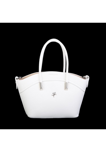 Nas Bag Kadın Mini Sepet Çanta El Ve Çapraz Çanta Beyaz Lopez 20x18cm Beyaz