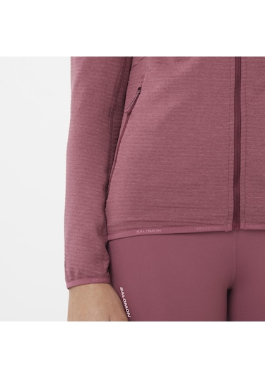Salomon Essentıal Lıghtwarm Kadın Tam Fermuar Polar Nocturne Lc2647700 Pembe