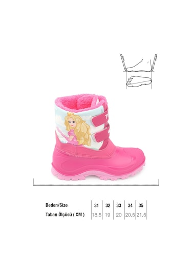 Gezer Kışlık Kız Çocuk İçi Sıcak Astarlı Prenses Kar Bot Çizme Gc2kfm.00639.00.r91.g66 Fuşya