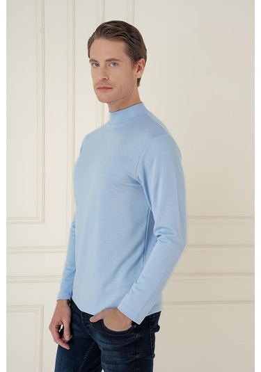 Ts 894 Slim Fit Açık Mavi Spor T-shirt Mavi