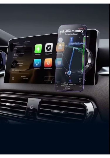 Blue Spectrum Şarjlı Vantuzlu Manyetik Telefon Tutucu Siyah