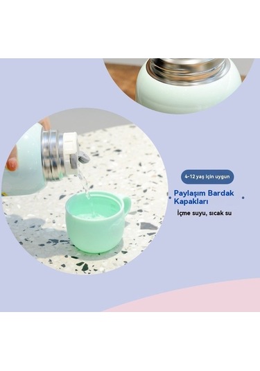 Pazly Termos Paslanmazçelik Mor Mor Karikatür Jian Geyikçocuk Fincan Fan 304 Vi Mor