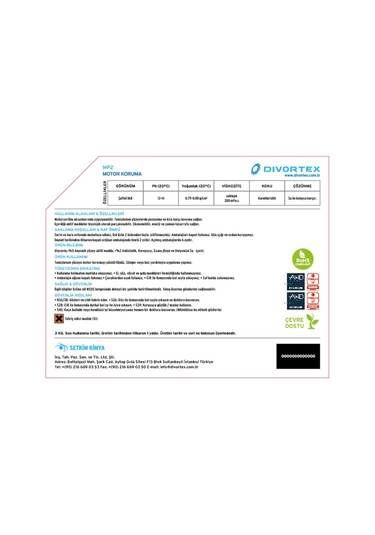 Divortex Mp2 Motor Koruyucu ve Parlatıcı 5 KG