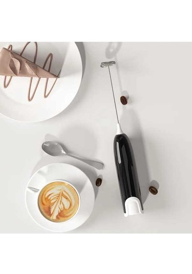 Ulzyvf Yumurta Süt Mutfak Mikser Köpürtücü Köpürtücü Karıştırıcı Karışımı Kahve İçecek Frothy Elektrikli Creamer Çırpma Çırpıcı Cappuccino Beyaz Beyaz Adet 1 Dk Beyaz