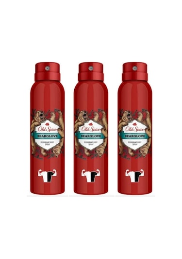 Old Spice Bearglove Erkek Sprey Deodorant 150 ML x 3