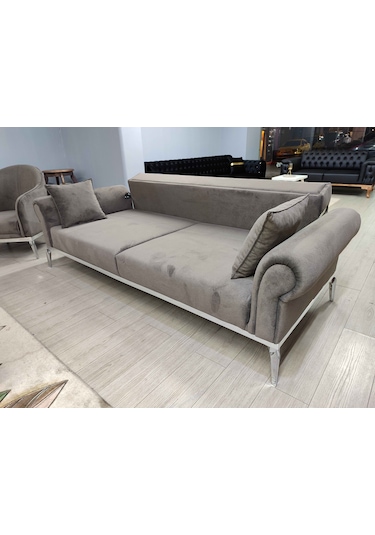 Zerafet Chester Koltuk Takımı Kahverengi