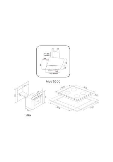Alveus Platinum ALV MFA 627 - ALV GLS 640 - ALV MOD 3000 Beyaz Ankastre Set