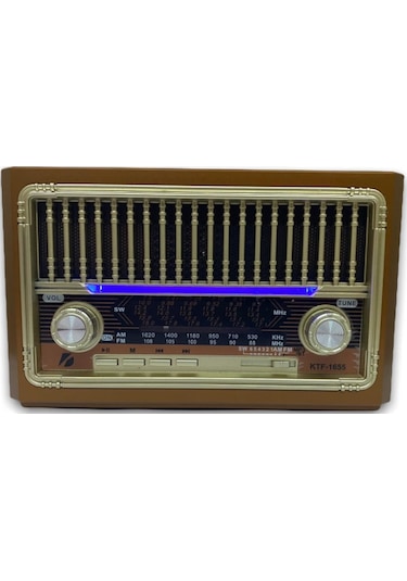 Ktf-1655 Nostalji Radyo Bluetooth Hoparlör El Feneri Usb Şarjlı