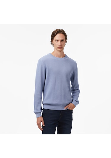 Nautica Erkek Mavi Classic Fit Kazak Düz S57212t Mavi