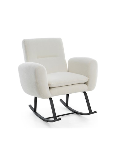 Pafu Kono Tv / Dinlenme / Baba / Emzirme Koltuğu Sallanan Sandalye - Teddy Beyaz