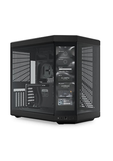 Hyte Y70 Touch Pitch Black Temperli Cam Usb 3.2 E-atx Dual Chamber Bilgisayar Kasası