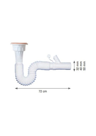 Rekorlu Koruklu Lavabo Sifonu Tahliyeli