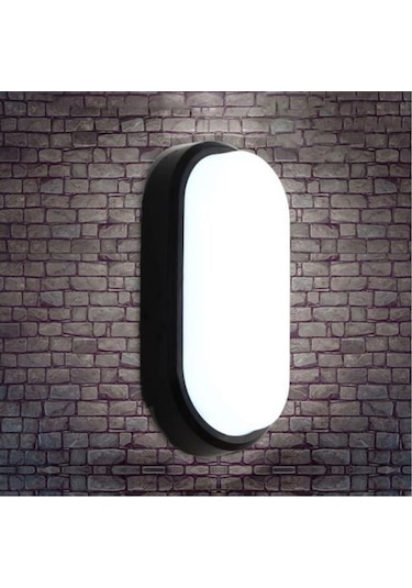 Balkon Lambası Teras Lambası Aydos 15w Siyah Duvar Lambası Beyaz Işık Banyo Lambası Tavan Lambası Siyah