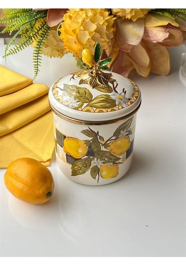Amarillo Emaye Kavanoz 12 Cm Renkli