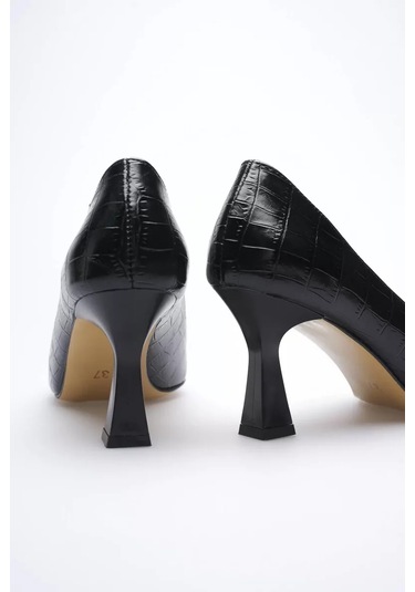 Trendella Siyah Kroko Topuklu Kadın Stiletto Tr20ms02f