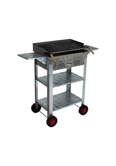 Metehan MTH-44 Pervazlı - Çekmeceli - Kanatlı - Maltız Izgaralı - Dört Tekerlekli Battal Boy Mangal