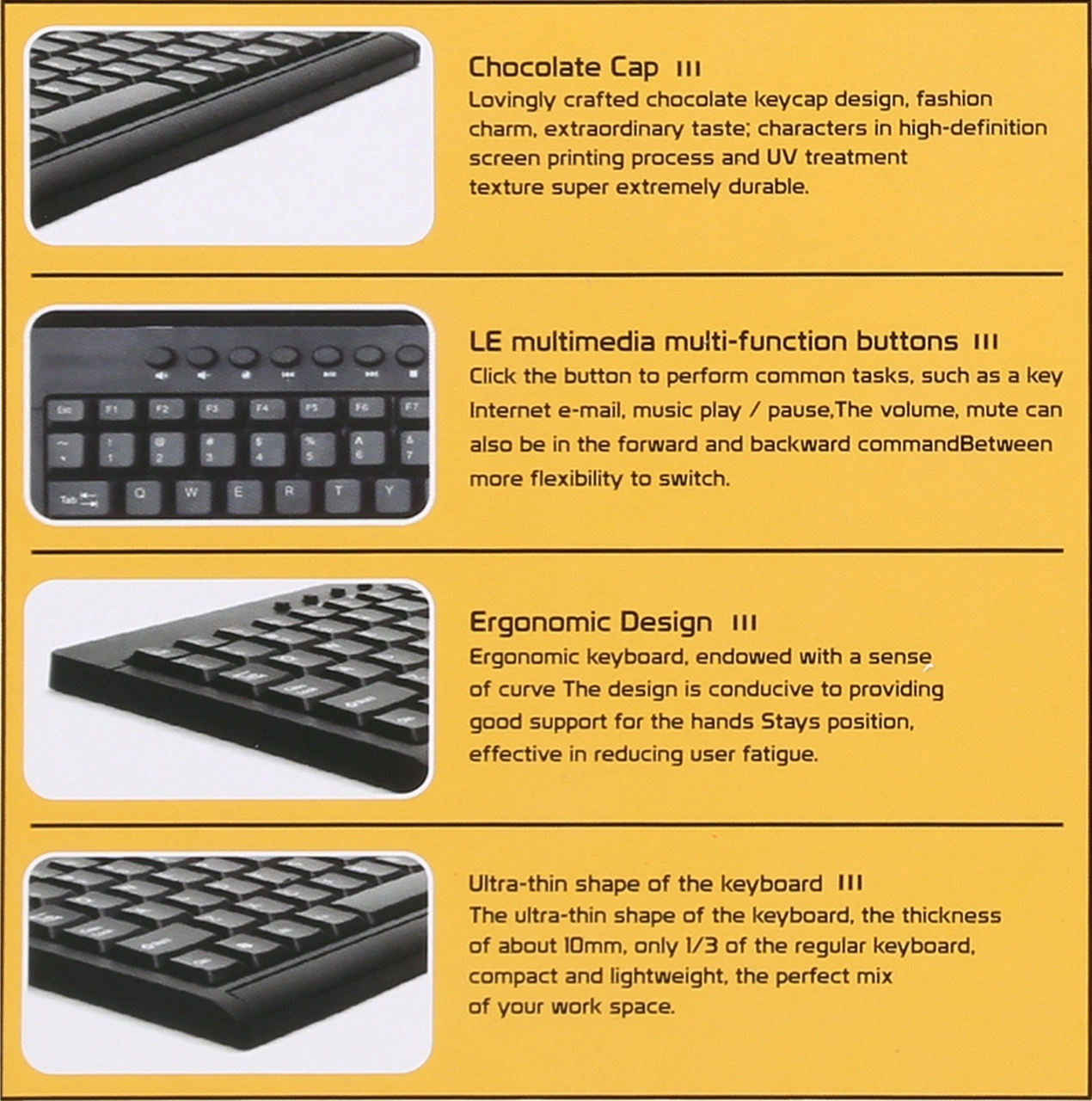 Sones Kb-301a Multimedya Dizüstü Mini Kablolu Klavye, Arapça Versiyon