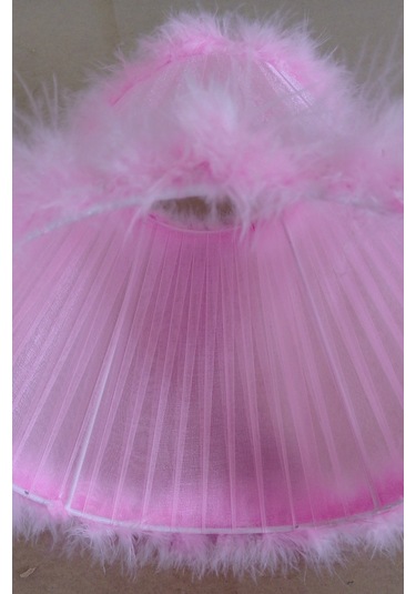 N-54 Pembe Organze Yatak Odası Çocuk Ve Bebek Odası Avize Pembe