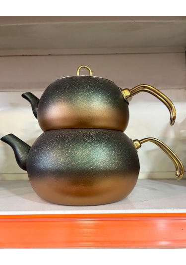 Tekbir Granit Tombik Çaydanlık Takımı