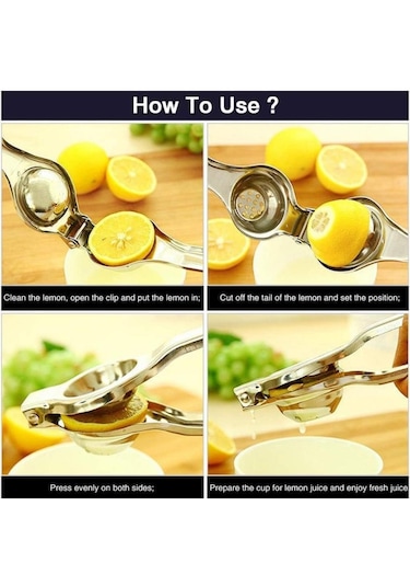 Paslanmaz Çelik Limon Sıkacağı Gümüş