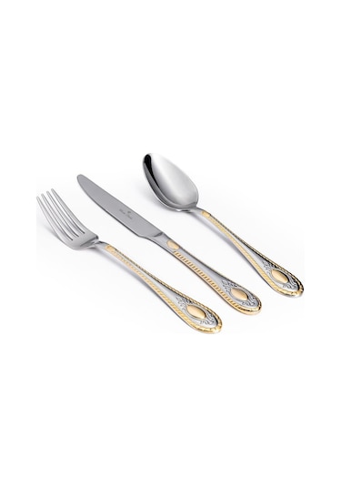 Maxx Doria Paris G Decorated 6 Kişilik 42 Parça Çatal Kaşık Bıçak Takımı Pa1063 Gold