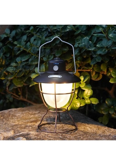 Dancemonkey Usb Şarjlı 3 Renkli Taşınabilir Kamp Feneri - 2000mah Pil Ve Güç Bankası Siyah