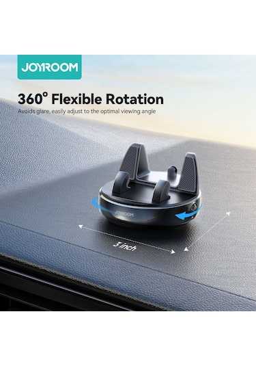 Joyroom Jr-zs330 Dundun No.3 Araca Monte Braket Kontrol Paneli Araç Telefonu Tutucu Siyah
