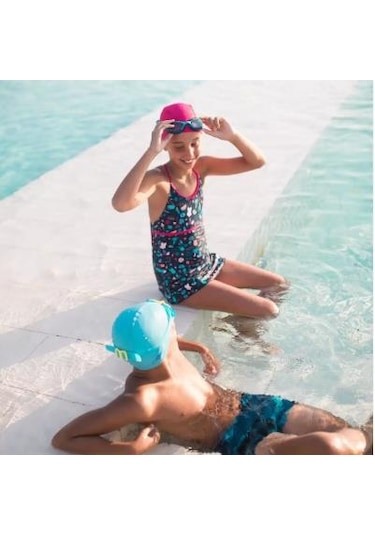 Nabaiji Xbase Yüzücü Gözlüğü Burun-Yüz Ayarlı S Boy Gözlük Mavi Çok Renkli