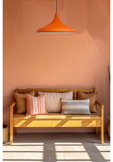 45 Cm Çaplı Champion Xl Turuncu Avize Tekli Sarkıt Lamba Cafe Restoran Salon Mutfak Avizeleri Turuncu