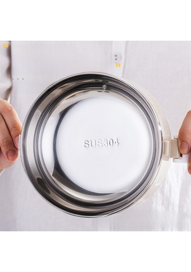 Youtek 2 Katlı Dairesel Yemek Kutusu, 201 Çelik Malzeme, Leakproof Isı Saklama, Bölmeli Pratik Öğle Yemeği Kutusu, Günlük Kullanıma Uygun Diğer