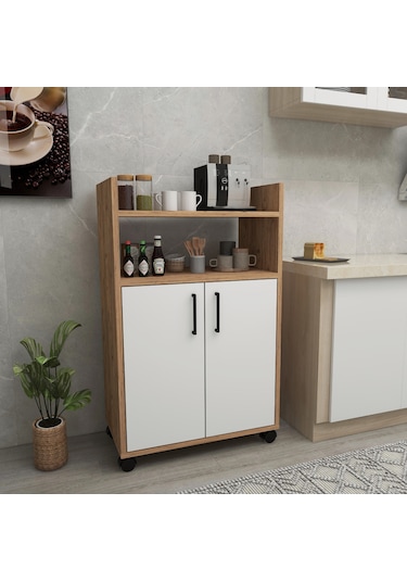 Arnetti Mutfak Banyo Tiraks Çok Amaçlı Dolap Atlantik Çam Beyaz