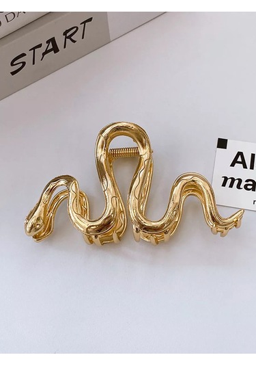 Symbol Metalik Yılan Saç Tokası Ve Klips 161099002 Altın