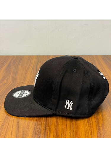 Hamze Ny Yankees New York Nakış Hip Hop Snapback Rapper Şapka Cap Siyah - Beyaz
