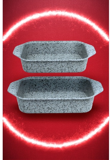 Brioni Stone-age Çizilmez Yanmaz Yapışmaz 2'li Fırın Tepsi Seti Gri