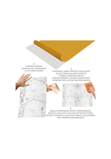 Tink Kendinden Yapışkanlı Gri Çizgili Desenli Pvc Panel 41x62 Cm