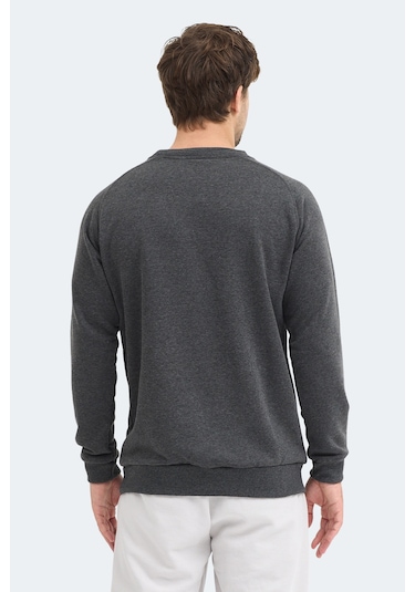 Slazenger Nadav Erkek Koyu Gri Sweatshırt Koyu Gri