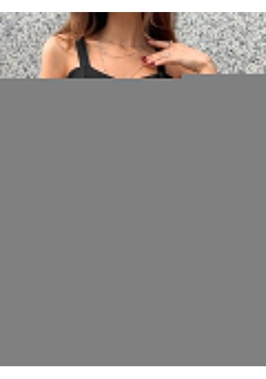 Kadın Omuz Askılı Ince Bel Ve Gipeli Tül Detay Mini Elbise Bediva 001