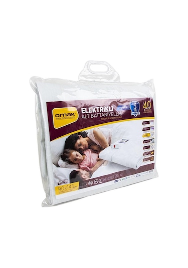 Omak Tek Kişilik Elektrikli Battaniye 90x145 Cm Beyaz