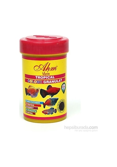 Ahm Tropical Colour Ganulat Balık Yemi 100  ML