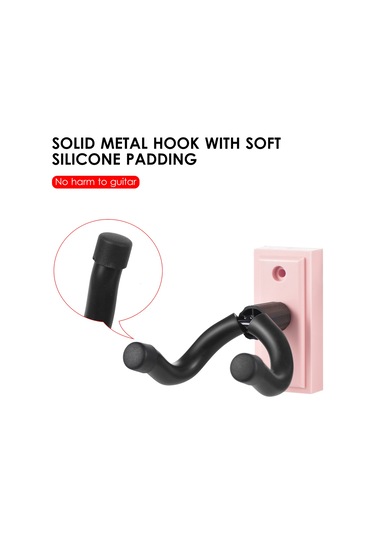 Ranyeek Pembe Gitar Duvar Asma Aleti - Ukulele, Mandolin Ve Gitar İçin Uygun - Abs+metal+silikon Malzeme Pembe