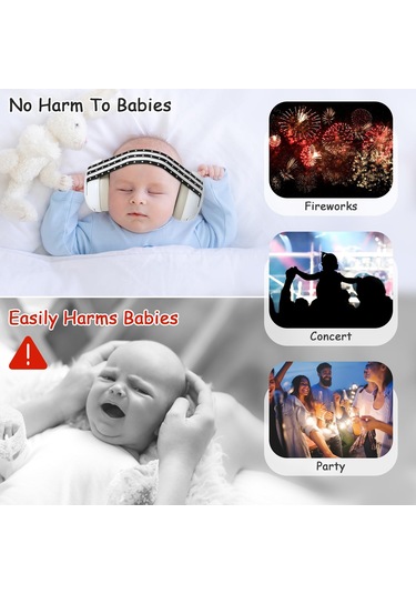 Sones Kafa Bandı Tipi Uyku Ses Geçirmez Gürültü Geçirmez Bebek Kulaklıkları Mavi+mavi